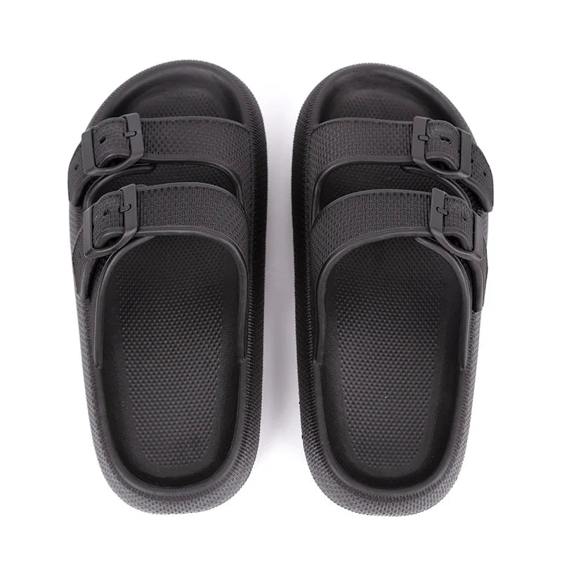 Asgard Summer Platform Sandals for Women Fashion Soft Cloud Beach Slippers with Double Buckle 2025 New Comfort EVA Flat Slides