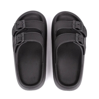 Asgard Summer Platform Sandals for Women Fashion Soft Cloud Beach Slippers with Double Buckle 2025 New Comfort EVA Flat Slides