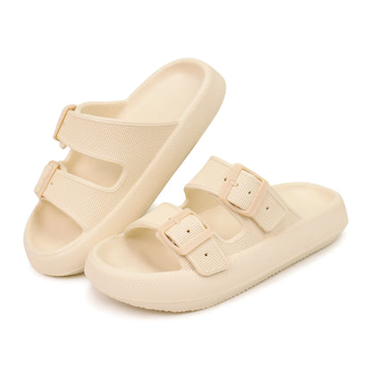 Asgard Summer Platform Sandals for Women Fashion Soft Cloud Beach Slippers with Double Buckle 2025 New Comfort EVA Flat Slides