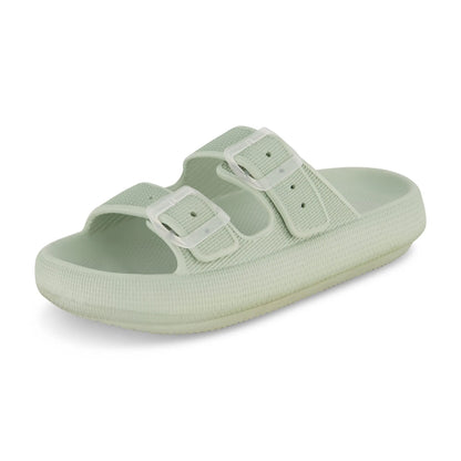 Asgard Summer Platform Sandals for Women Fashion Soft Cloud Beach Slippers with Double Buckle 2025 New Comfort EVA Flat Slides