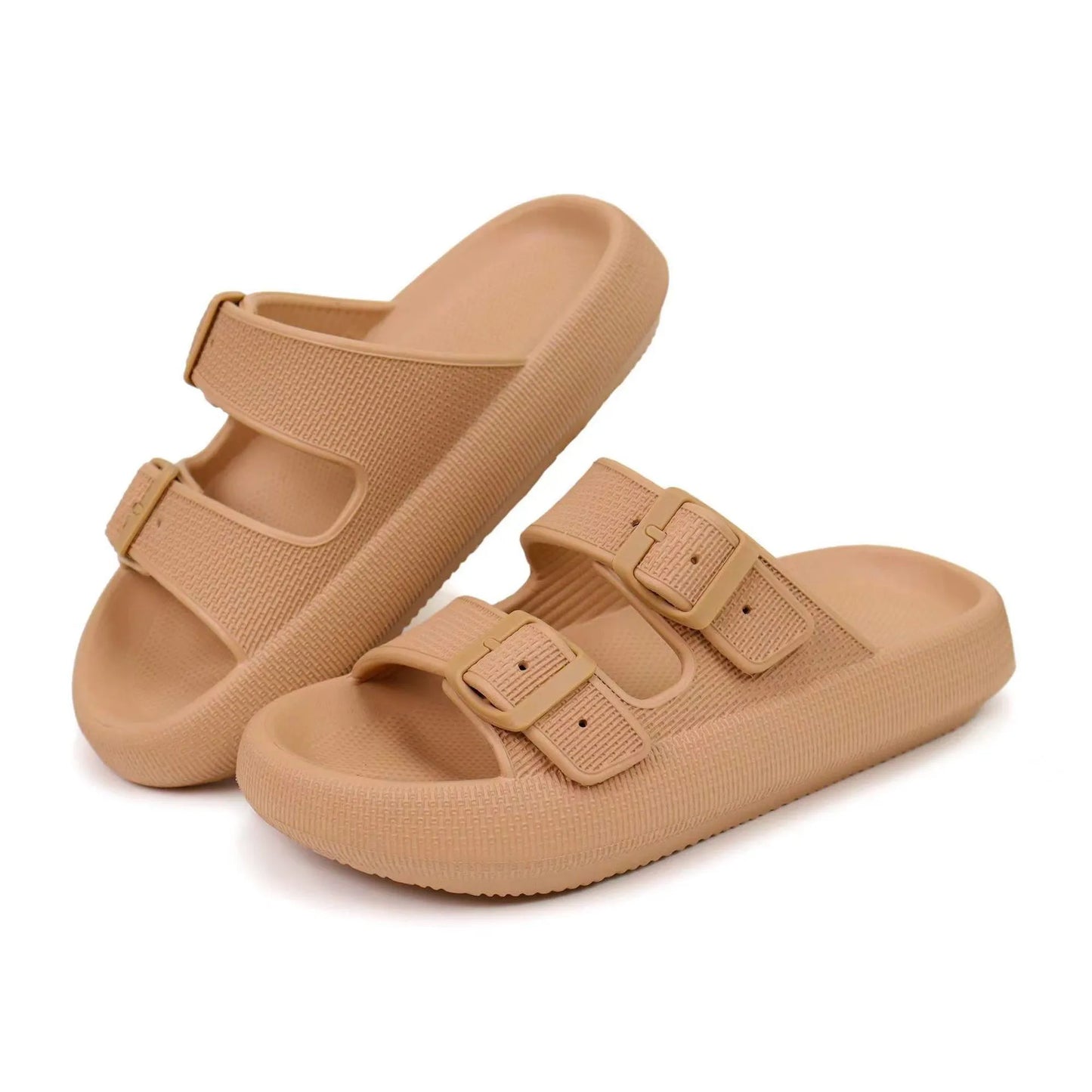 Asgard Summer Platform Sandals for Women Fashion Soft Cloud Beach Slippers with Double Buckle 2025 New Comfort EVA Flat Slides