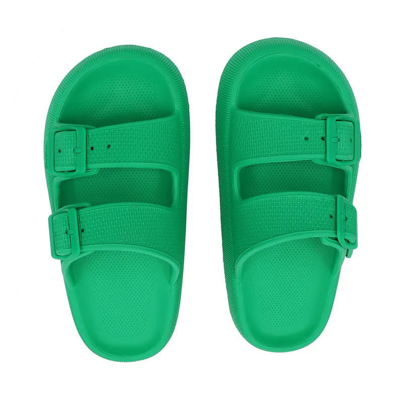 Asgard Summer Platform Sandals for Women Fashion Soft Cloud Beach Slippers with Double Buckle 2025 New Comfort EVA Flat Slides