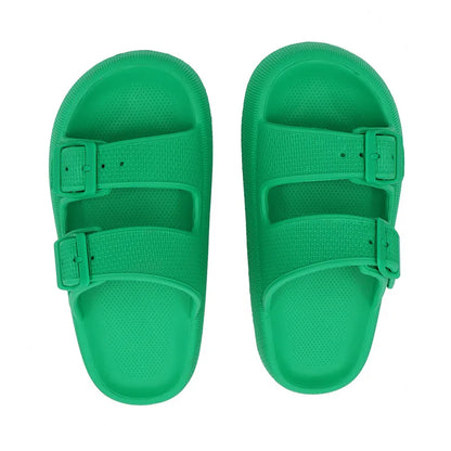Asgard Summer Platform Sandals for Women Fashion Soft Cloud Beach Slippers with Double Buckle 2025 New Comfort EVA Flat Slides